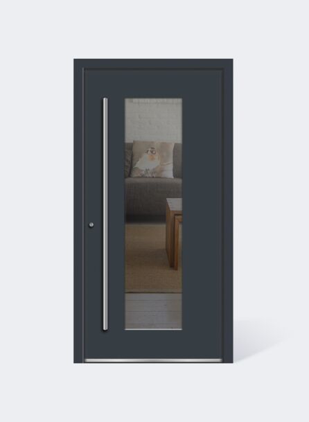 UNILUX Aluminium Haustür Lichtausschnitt v400