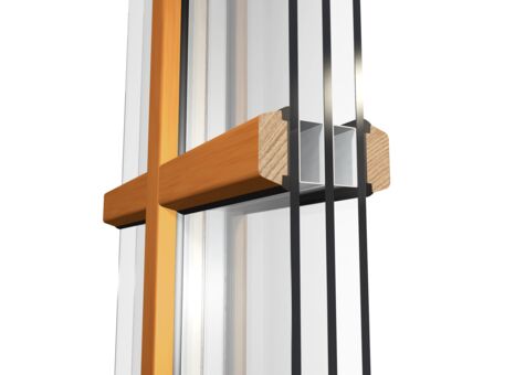 3D-Visualisierung Fenster mit aufgeklebten Holzsprossen